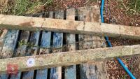 2 TAPERED CONCRETE FENCE POSTS - 5