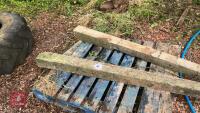 2 TAPERED CONCRETE FENCE POSTS - 7