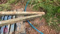 2 TAPERED CONCRETE FENCE POSTS - 8