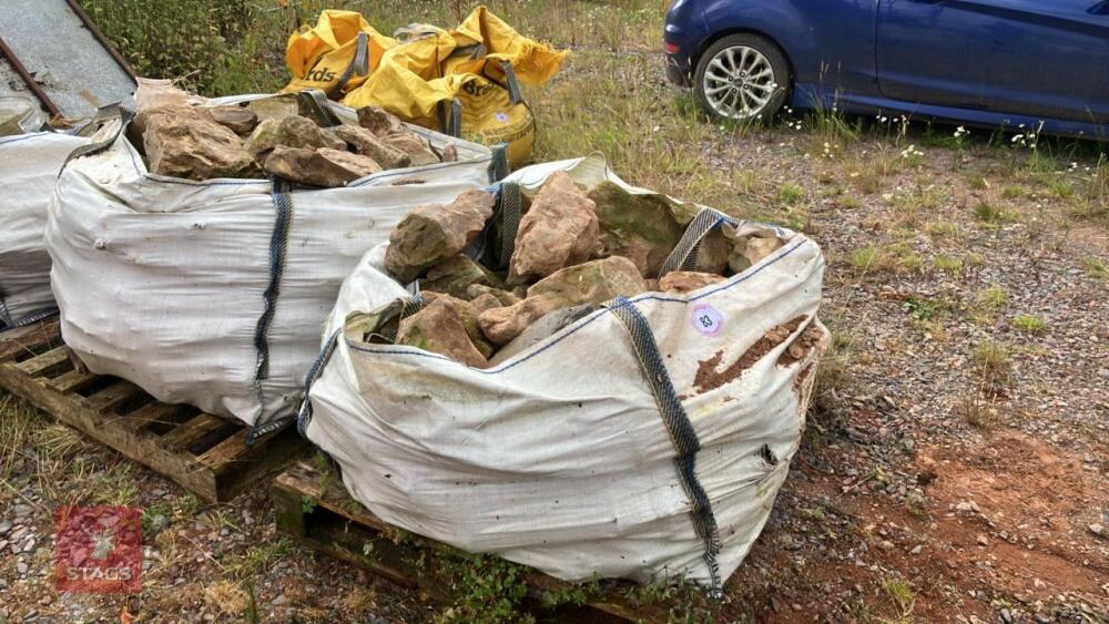 3 DUMPY BAGS WHITE LIAS BUILDING STONE
