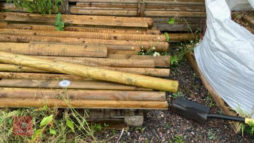 QTY OF TIMPER POSTS AND RAILS