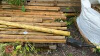 QTY OF TIMPER POSTS AND RAILS