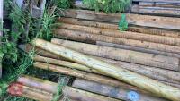 QTY OF TIMPER POSTS AND RAILS - 7