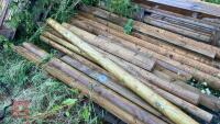 QTY OF TIMPER POSTS AND RAILS - 9