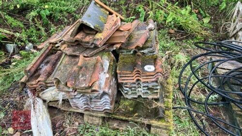 PALLET OF CLAY ROOF TILES
