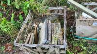 2 WOODEN BASKETS OF PAVING & PATIO SLABS - 2