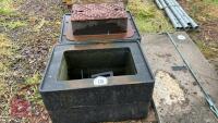 4 SOLID PLASTIC DRAIN HOLE RISERS - 4