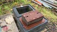 4 SOLID PLASTIC DRAIN HOLE RISERS - 7