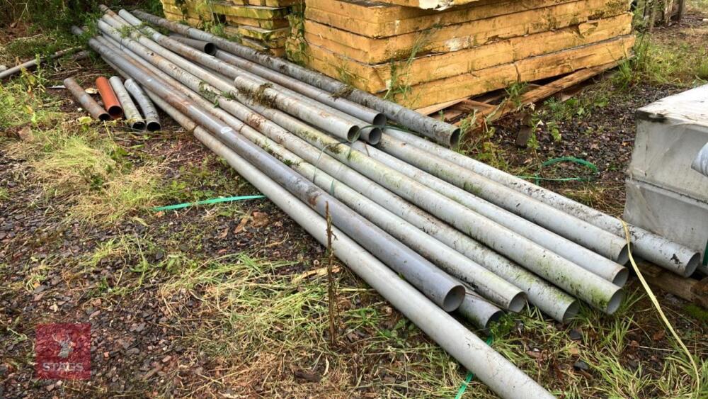 QTY 4'' GREY PLATIC PIPES