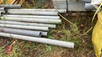 QTY 4'' GREY PLATIC PIPES - 2