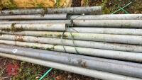 QTY 4'' GREY PLATIC PIPES - 3
