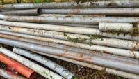 QTY 4'' GREY PLATIC PIPES - 4