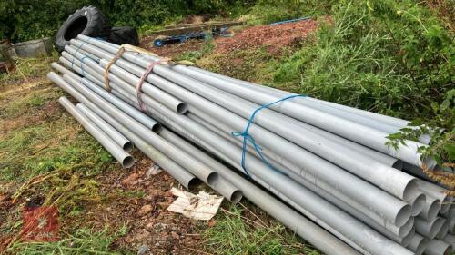 QTY OF 4'' GREY PLASTIC PIPES