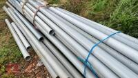 QTY OF 4'' GREY PLASTIC PIPES - 3