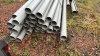 QTY OF 4'' GREY PLASTIC PIPES - 4