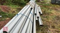 QTY OF 4'' GREY PLASTIC PIPES - 5