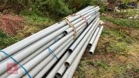QTY OF 4'' GREY PLASTIC PIPES - 6