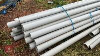QTY OF 4'' GREY PLASTIC PIPES - 7