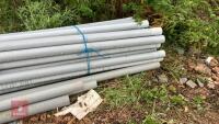 QTY OF 4'' GREY PLASTIC PIPES - 9