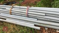 QTY OF 4'' GREY PLASTIC PIPES - 10