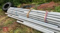 QTY OF 4'' GREY PLASTIC PIPES - 11