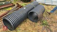 2 LENGTHS OF 20'' DIAMETER DRAINAGE PIPE