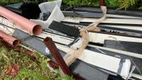 METAL STILLAGE AND PLASTIC GUTTERING ETC - 4