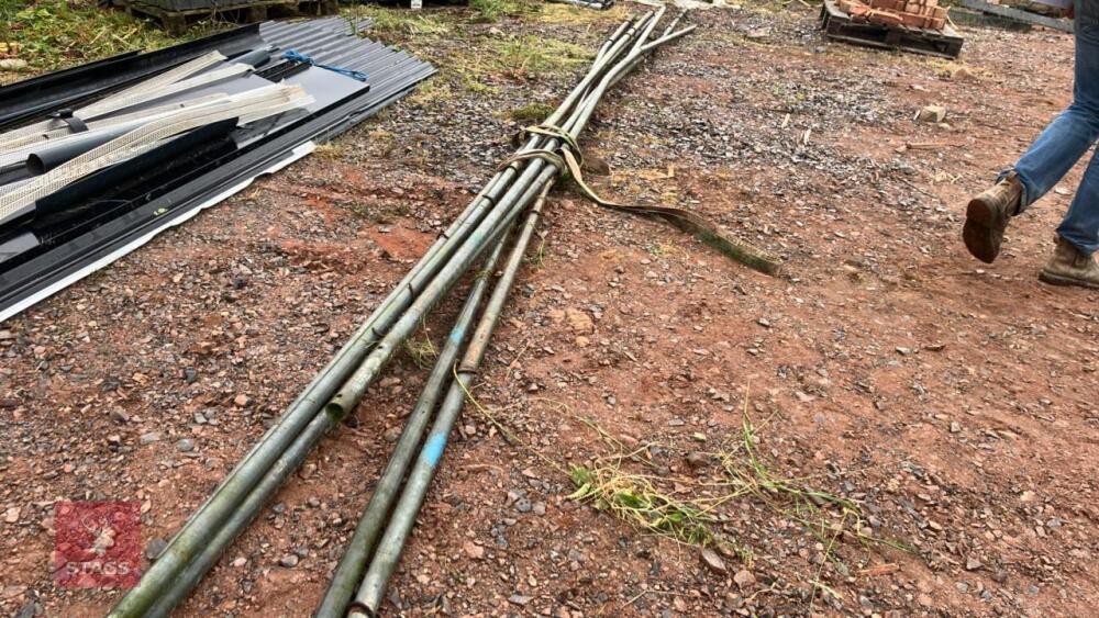 6 LENGTHS OF METAL CUBICLE PIPE