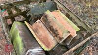 WOODEN CRATE OF CLAY RIDGE ROOF TILES - 4
