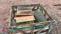 WOODEN CRATE OF CLAY RIDGE ROOF TILES - 6