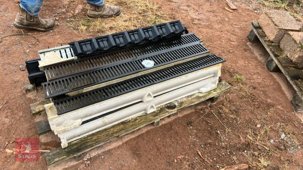 8 x 1 METRE LENGTHS OF ACO DRAIN CHANNEL
