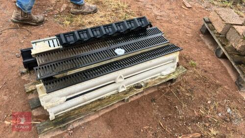 8 x 1 METRE LENGTHS OF ACO DRAIN CHANNEL