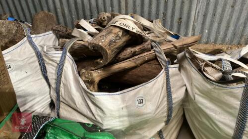 DUMPY BAG FULL OF HARDWOOD LOGS