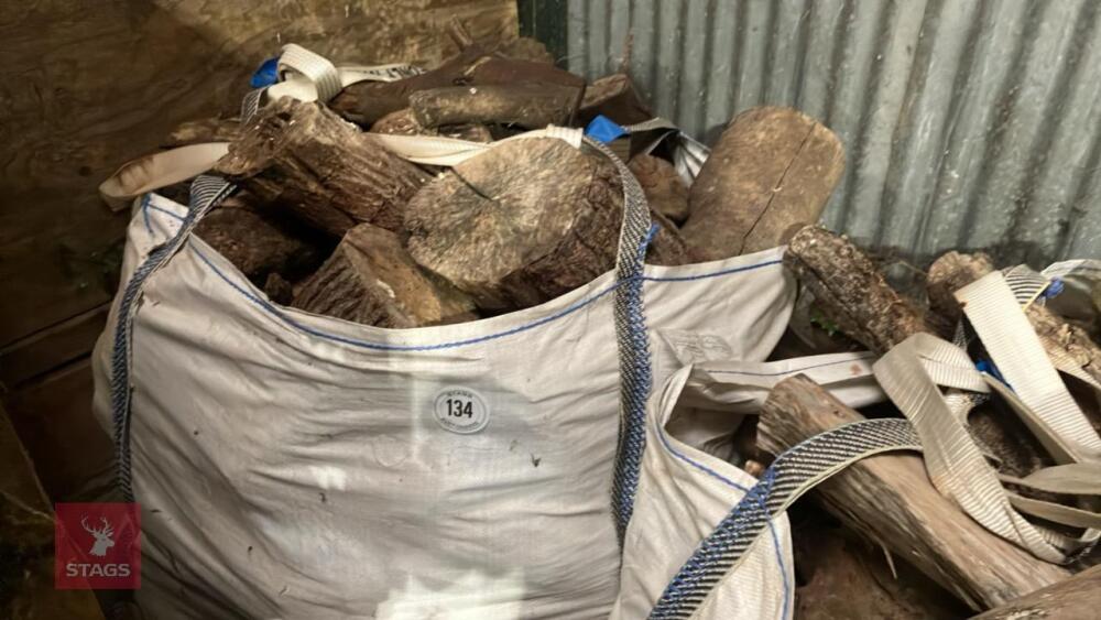 DUMPY BAG FULL OF HARDWOOD LOGS