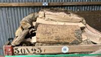 WOODEN CRATE FULL OF HARDWOOD LOGS - 2