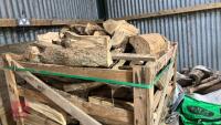 WOODEN CRATE FULL OF HARDWOOD LOGS - 6