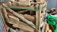 WOODEN CRATE FULL OF HARDWOOD LOGS - 7