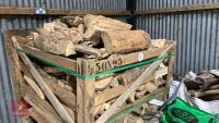 WOODEN CRATE FULL OF HARDWOOD LOGS - 8