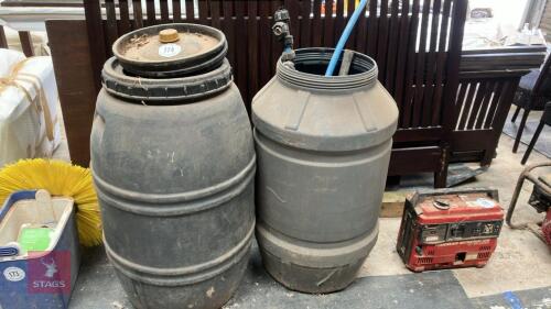 2 WATER BUTTS & WATER FITTINGS