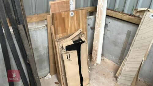QTY OF OFF CUTS OF KITCHEN WORKTOP, ETC