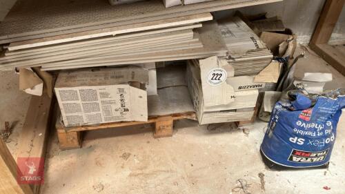LRG QTY OF VARIOUS SIZE CERAMIC TILES