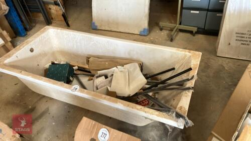 HEAVY WEIGHT PLASTIC BATH & CONTENTS
