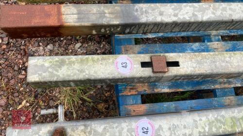 6' GALVANISED GATE LATCHING POST