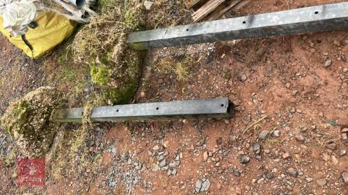 2 APPROX 6'8'' GALVANISED GATE POSTS