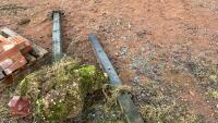 2 APPROX 6'8'' GALVANISED GATE POSTS - 5