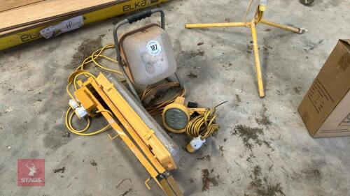 3 INDUSTRIAL 110V WORK LIGHTS