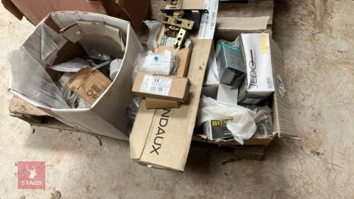 2 BOXES OF DOOR HANDLES, LOCKS, ETC