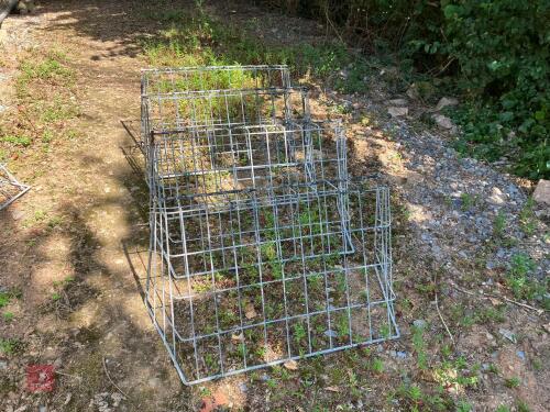 4 GALVANISED HAY RACKS