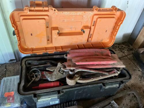 PLASTIC TOOL BOX WITH TOOLS