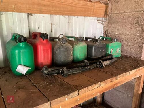 6 PLASTIC PETROL CANS